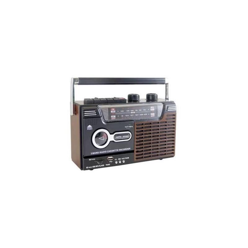 Radio-cassette enregistreur INOVALLEY RK10N - Haut-parleur 8 Watts - AM/FM/SW1/SW2