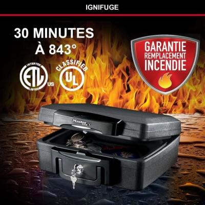 Coffre-fort ignifuge MASTER LOCK - Compact et étanche - Idéal pour la protection de vos objets précieux
