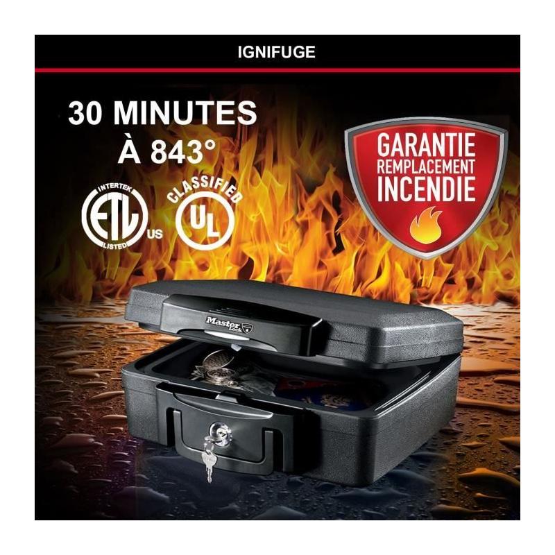Coffre-fort ignifuge MASTER LOCK - Compact et étanche - Idéal pour la protection de vos objets précieux