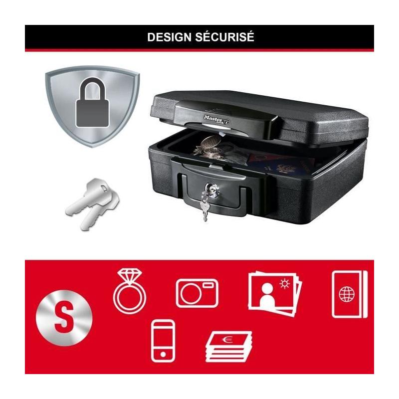 Coffre-fort ignifuge MASTER LOCK - Compact et étanche - Idéal pour la protection de vos objets précieux