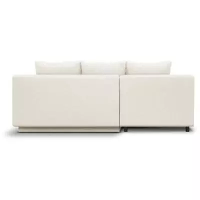 Canapé d'angle convertible 3 places MIKA écru - 192 x 84 x 93 cm