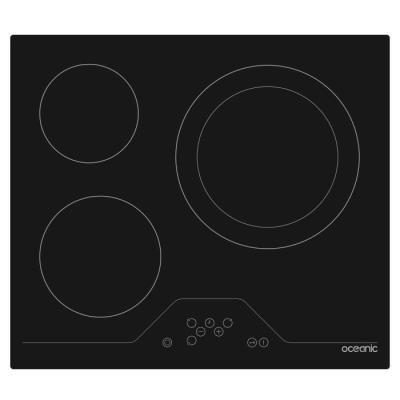 Plaque de cuisson vitrocéramique OCEANIC OCEATV3Z60B - 3 foyers - noir