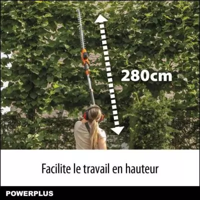 Puissant taille-haie à batterie 40V - lame 60 cm