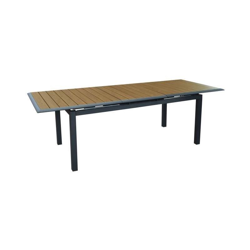 Table de jardin extensible en aluminium - LOUISIANE - 8/10 places
