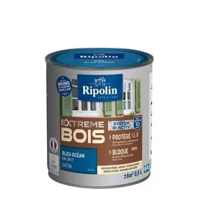 Peinture Bois Satin Haute Protection 10 ans - Bleu océan