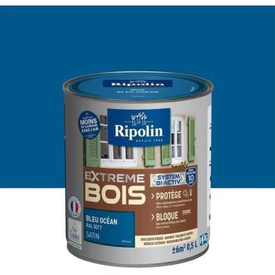 Peinture Bois Satin Haute Protection 10 ans - Bleu océan