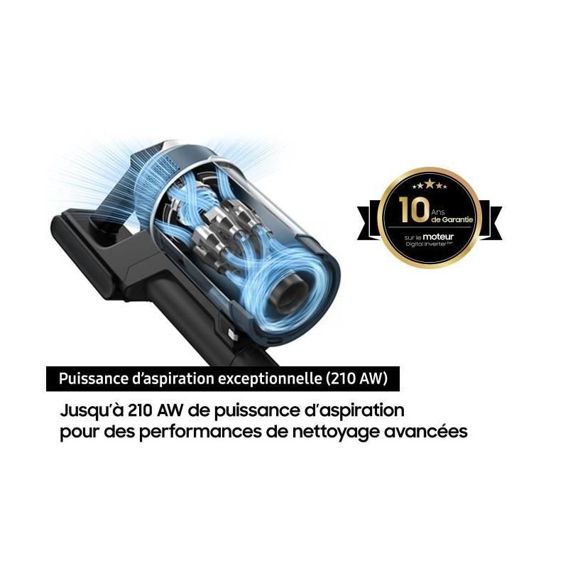 Aspirateur Balai SAMSUNG Jet 85 Complete: 210 AW, 60 min autonomie