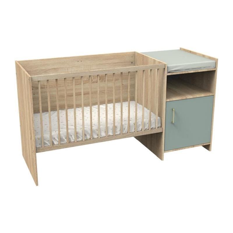 Lit combiné évolutif CHARLIE 120x60 cm - SAUTHON - Sauge