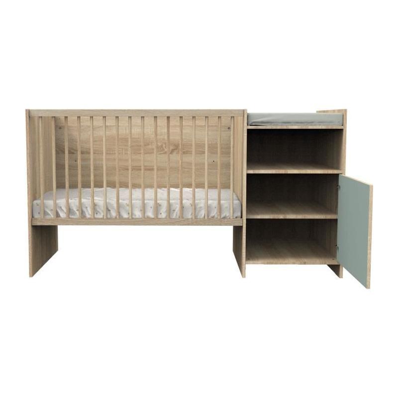 Lit combiné évolutif CHARLIE 120x60 cm - SAUTHON - Sauge