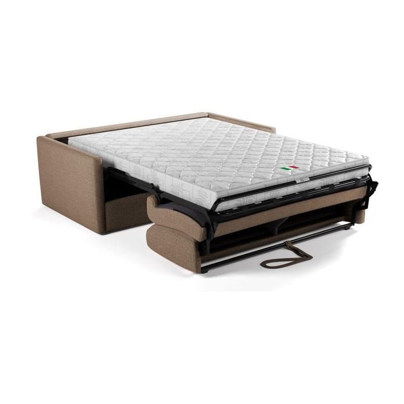 Canapé convertible express 3 places - Design compact - Tissu Antelope