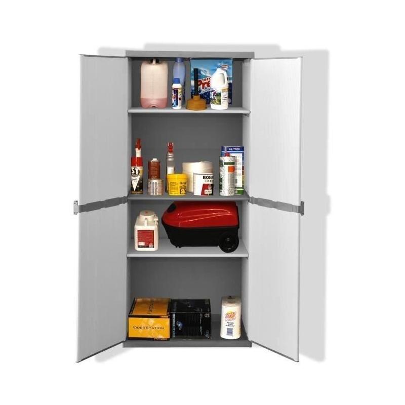 Armoire de rangement haute en résine TOOD - Gris