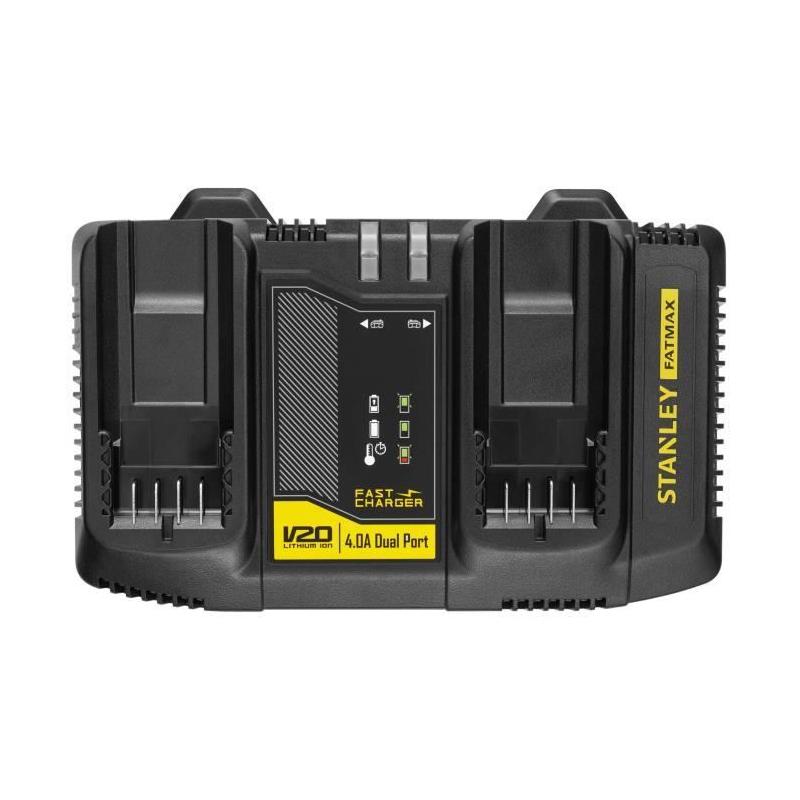 Double Chargeur 18V 4A Compatible avec Batteries Gamme V20 - STANLEY FATMAX