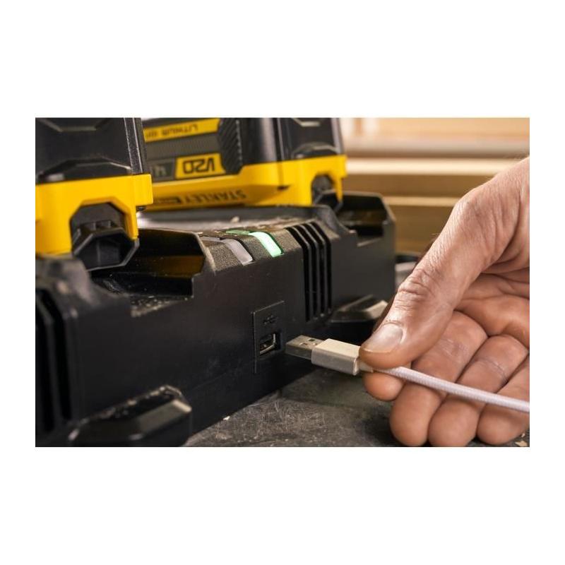 Double Chargeur 18V 4A Compatible avec Batteries Gamme V20 - STANLEY FATMAX