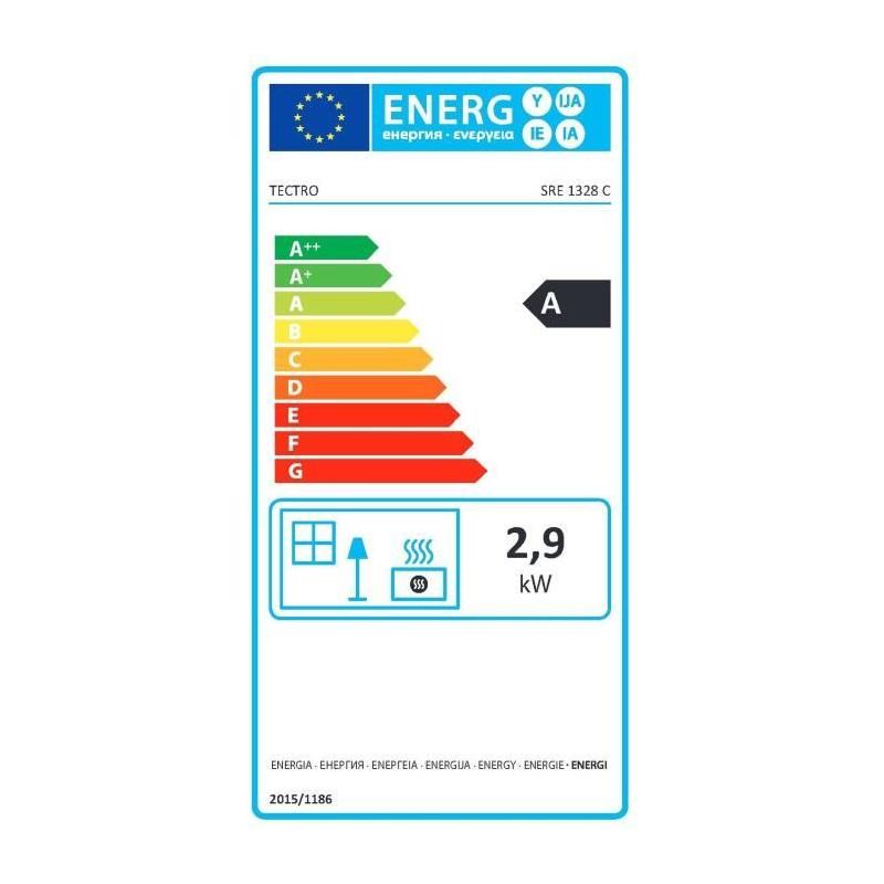 Poêle à pétrole électronique 2850W - Détecteur CO2 & Écran LCD