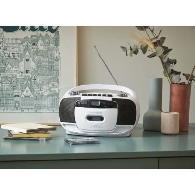 Lecteur CD/Cassette portable Thomson RK201CD - Blanc