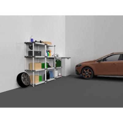 Étagère plastique TOOD 5 tablettes - Charge 80 kg - Noir/gris