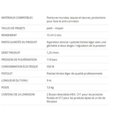 Pistolet à peinture Airless Wagner HEA Control Pro 250M - Performances optimales