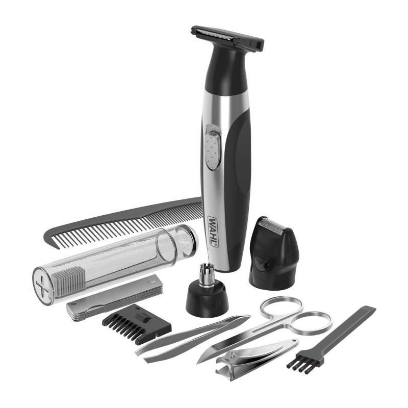 Tondeuse de précision WAHL - TRAVEL KIT DELUXE - Noir / Argent
