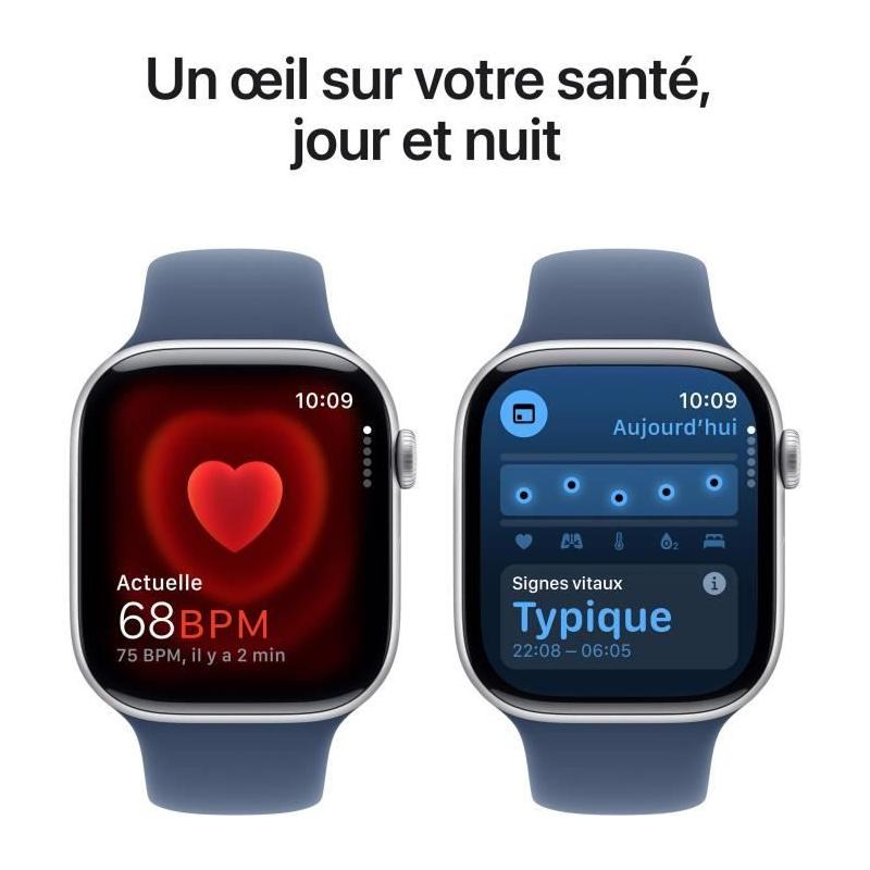 Nouvelle Apple Watch Series 10 - GPS + Cellular - Bracelet Denim Sport Band
