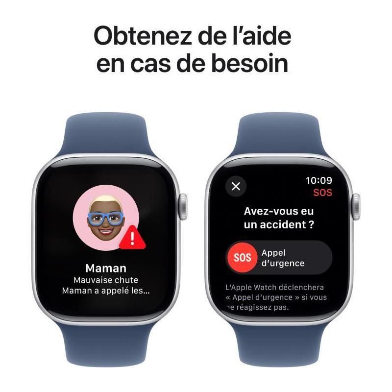 Nouvelle Apple Watch Series 10 - GPS + Cellular - Bracelet Denim Sport Band