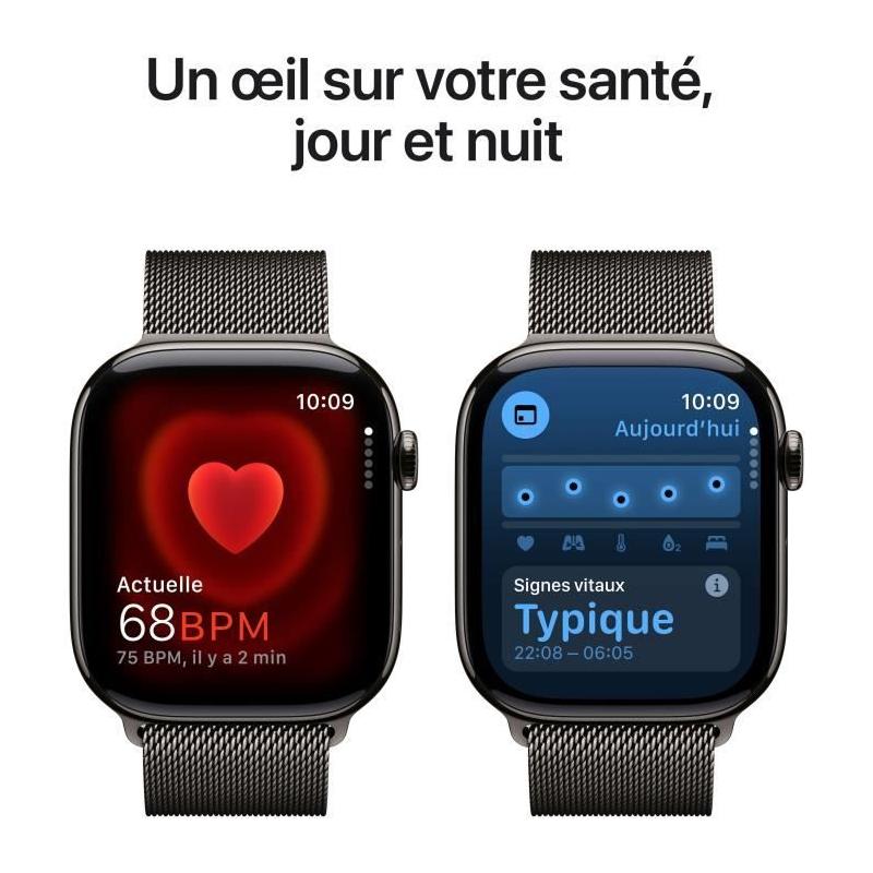 Montre Apple Watch Series 10 - Titanium Slate - 46mm - Bluetooth & Cellular
