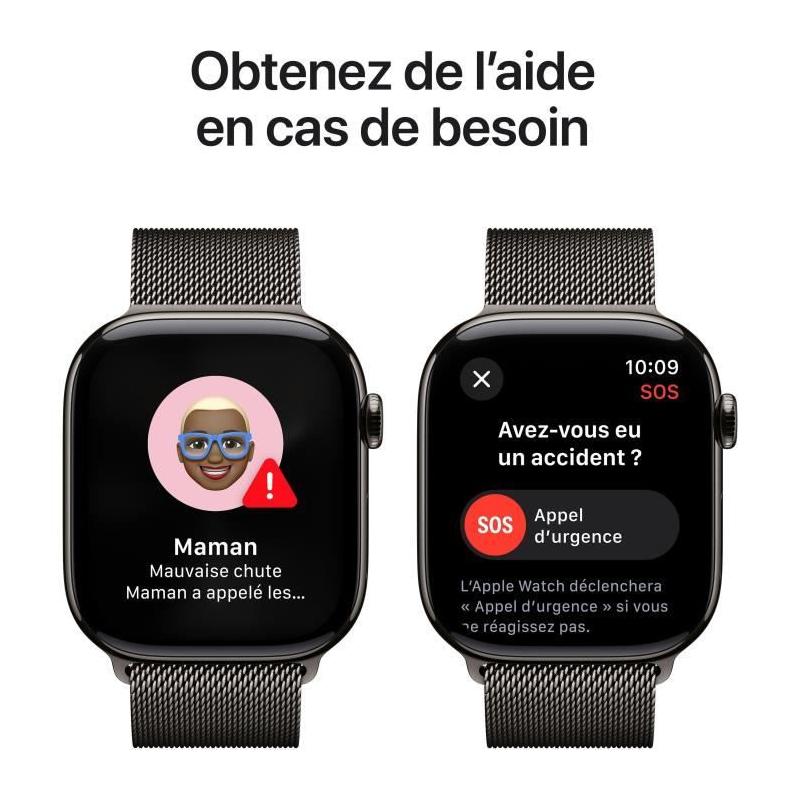 Montre Apple Watch Series 10 - Titanium Slate - 46mm - Bluetooth & Cellular