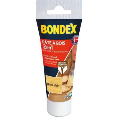 Pâte à bois 2 en 1 Bondex Chêne clair 80g - Restauration meubles bois