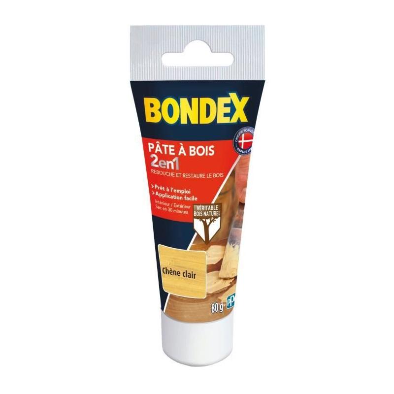 Pâte à bois 2 en 1 Bondex Chêne clair 80g - Restauration meubles bois