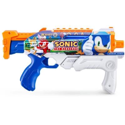 Pistolet à eau ZURU X-SHOT Skins Sonic Hyperload - Rafale en 1 sec