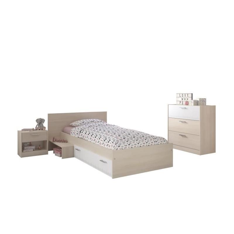Chambre Enfant Contemporaine Acacia Clair et Blanc - CHARLEMAGNE