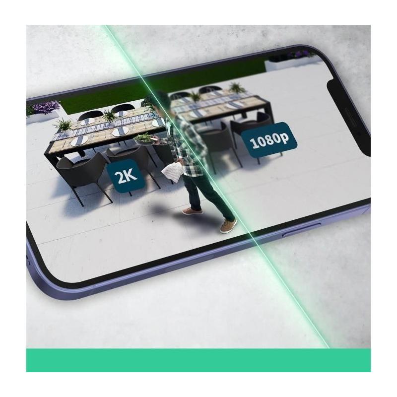 Caméra de surveillance ARLO Essential2 2K - Vision nocturne couleur - Pack de 2