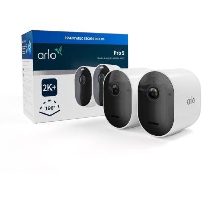 Kit de vidéosurveillance Arlo Pro 5 - 2 caméras extérieures avec batterie et vision nocturne