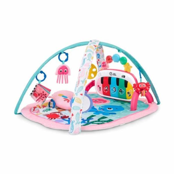 BABY EINSTEIN Tapis de sol éveil bébé fille évolutif 4-en-1 -Kickin' Tunes- jouet piano, arche jouets sensoriels, multilingu
