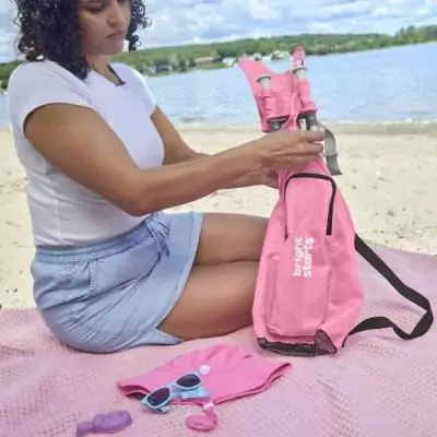 Rehausseur de chaise Bright Stars: léger, pliable et nomade