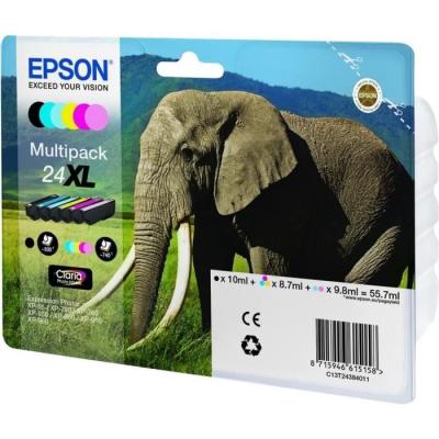 Encre EPSON Multipack 24 XL Eléphant pour Imprimante