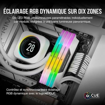 Corsair Vengeance RGB DDR5 32 Go - 6000 MHz Blanc