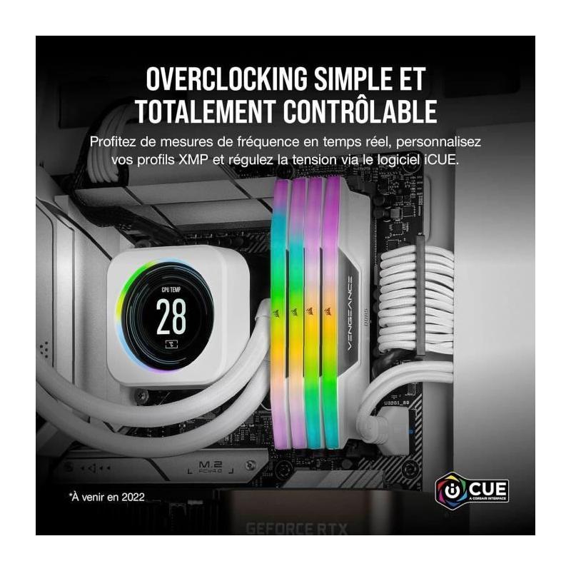 Corsair Vengeance RGB DDR5 32 Go - 6000 MHz Blanc