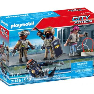 Playmobil 71146 : Forces spéciales contre bandit, Les policiers
