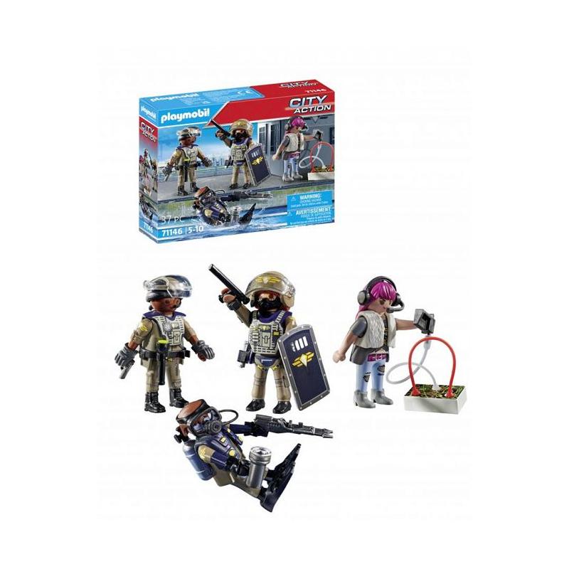 Playmobil 71146 : Forces spéciales contre bandit, Les policiers