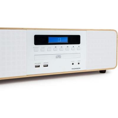 Chaîne Bluetooth Thomson Blanche/Induction 50W - Radio FM/CD/MP3/USB