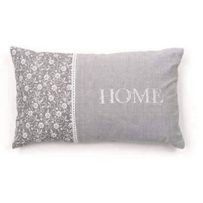 Coussin de chaise: Charme imprimé x chambray x broderie Capucine