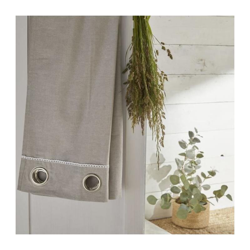 Rideau Double Rideaux Chambray Berenice 140x240 cm - Aujourd'hui