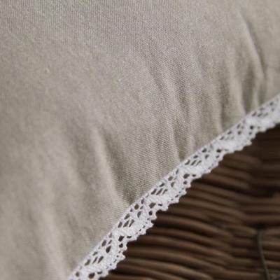 Coussin de chaise - Chambray x Dentelle Berenice - 40 x 40 cm - Aujourd'hui