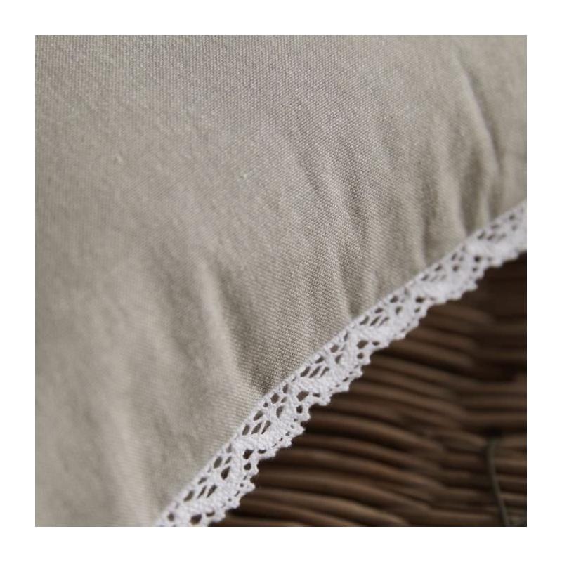 Coussin de chaise - Chambray x Dentelle Berenice - 40 x 40 cm - Aujourd'hui