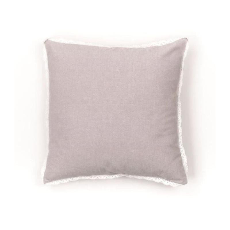 Coussin de chaise - Chambray x Dentelle Berenice - 40 x 40 cm - Aujourd'hui