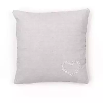 Coussin de chaise chambray avec broderie - Constance