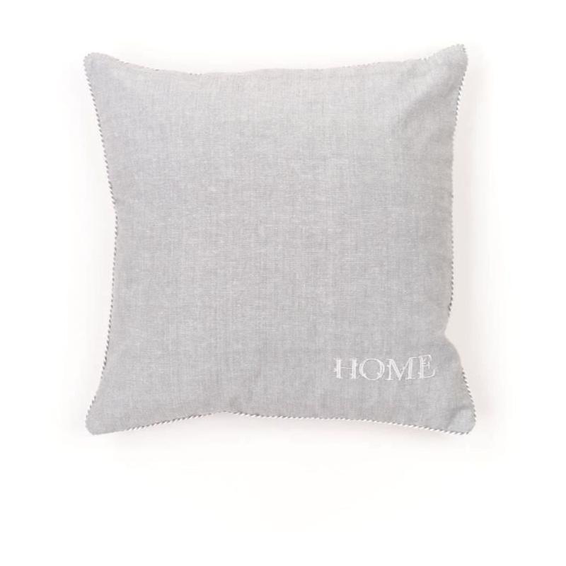 Coussin Charme Chambray x Broderie Capucine - 40 x 40 cm