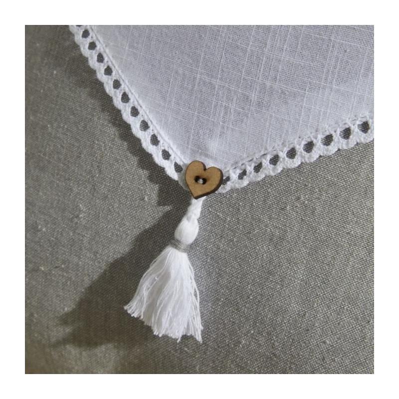 Coussin de Chaise Charme - Slub x Chambray x Pompon Capucune