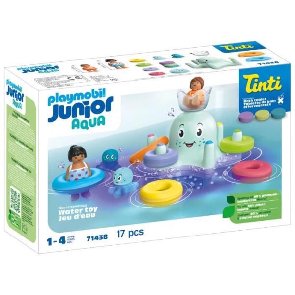 PLAYMOBIL Junior 71438 Manege pieuvre géante, Jouet pour le bain, Junior AQUA Tinti, 17 pieces, Des 12 mois