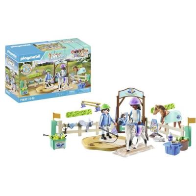 Arene d'équitation PLAYMOBIL 71637: Chevaux de Cascade, 67 pièces